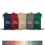 Custom Covers for Cushions in vibrant colors showcasing a soft texture on a stylish bench.