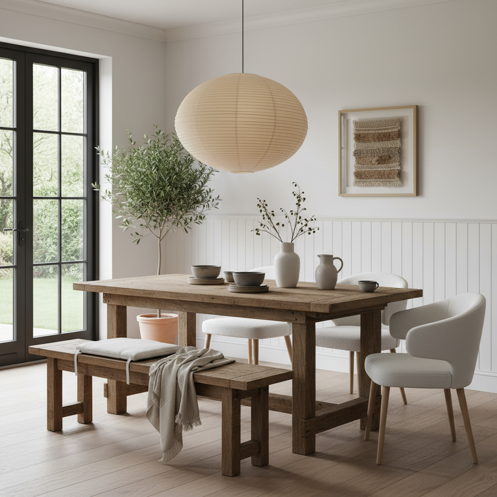 Dining Bench Cushions in cozy dining room setting