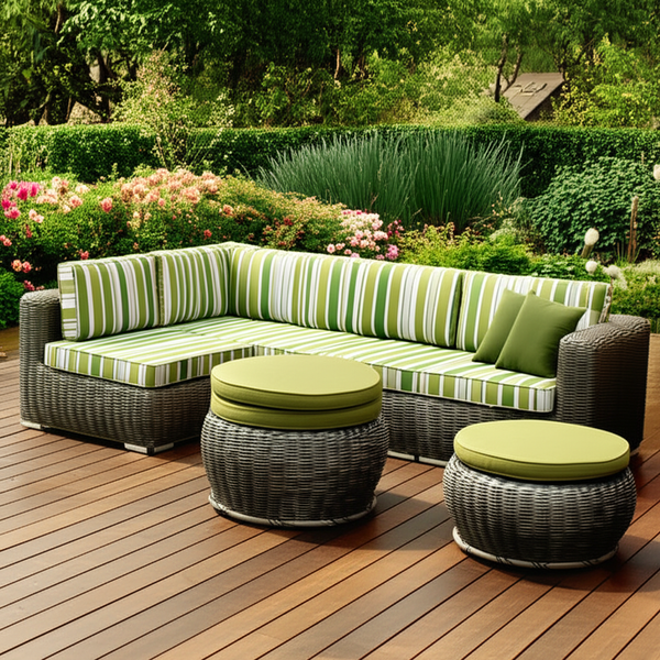 Custom outdoor furniture cushions – exact fit replacement for patio lounge and dining sets