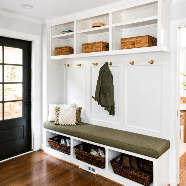 Mudroom bench cushion – custom size indoor entryway bench pad | USCUSHION