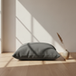 Large meditation floor pillows in lavender and cream – oversized custom floor cushion