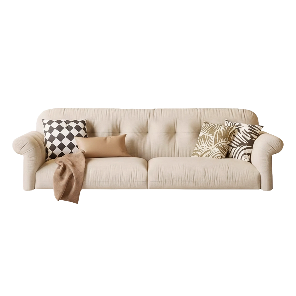 Camille Tufted Fabric Sofa | Modern French Country Living