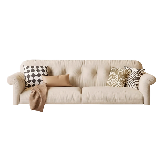 Camille Tufted Fabric Sofa | Modern French Country Living