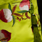 Luxury silk gift pouch in bright green with traditional Chinese floral embroidery