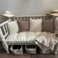Custom French Mattress Cushion — Ruched Tufted, Any Size & Fabric