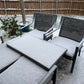 Outdoor seat cushion pad in winter setting – weather-resistant custom size