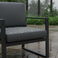Deep seat outdoor chair cushions in lush garden – custom size weather-resistant patio pad
