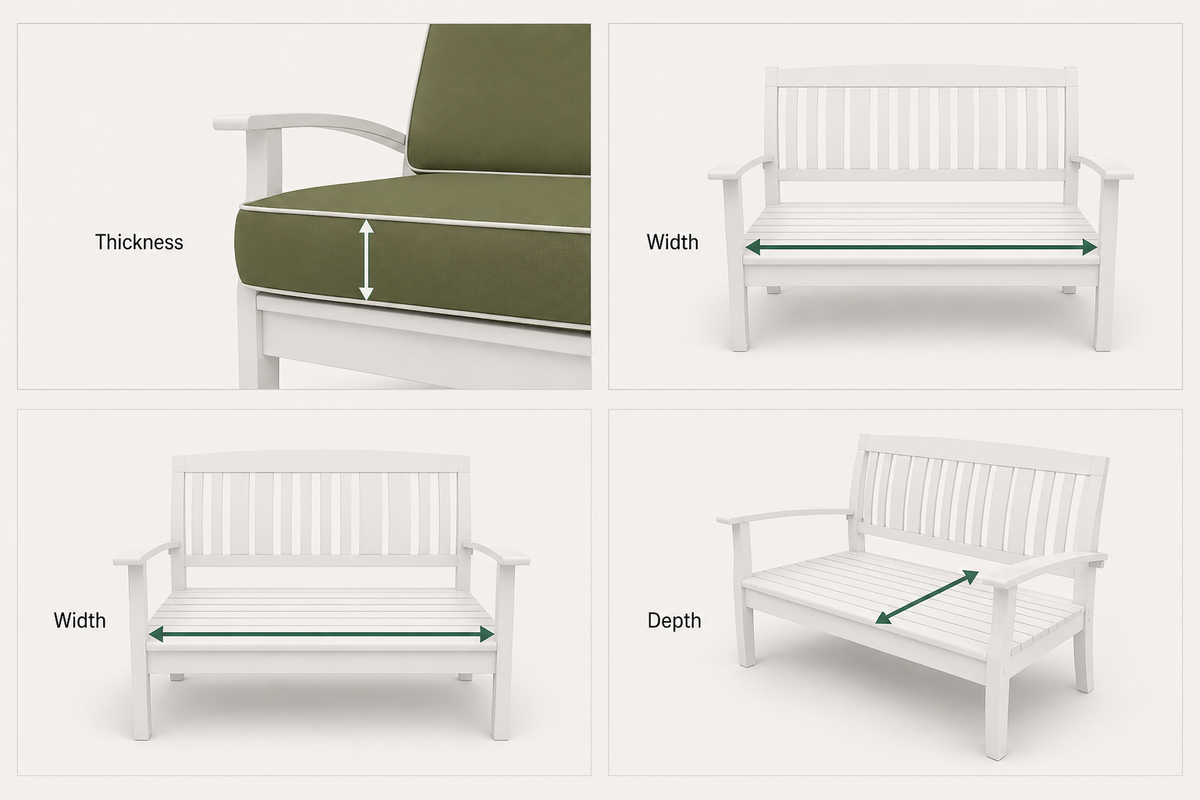 How to Measure a Sofa for Custom Cushions measurement diagram