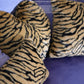 Square tiger stripe plush velvet pillow cover 18x18 inches with concealed zipper