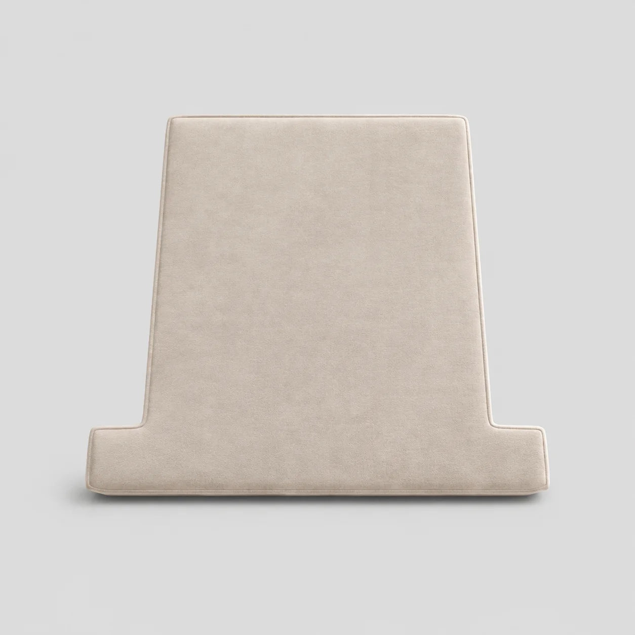 Custom T-shape cushion for a chair with a divided seat back