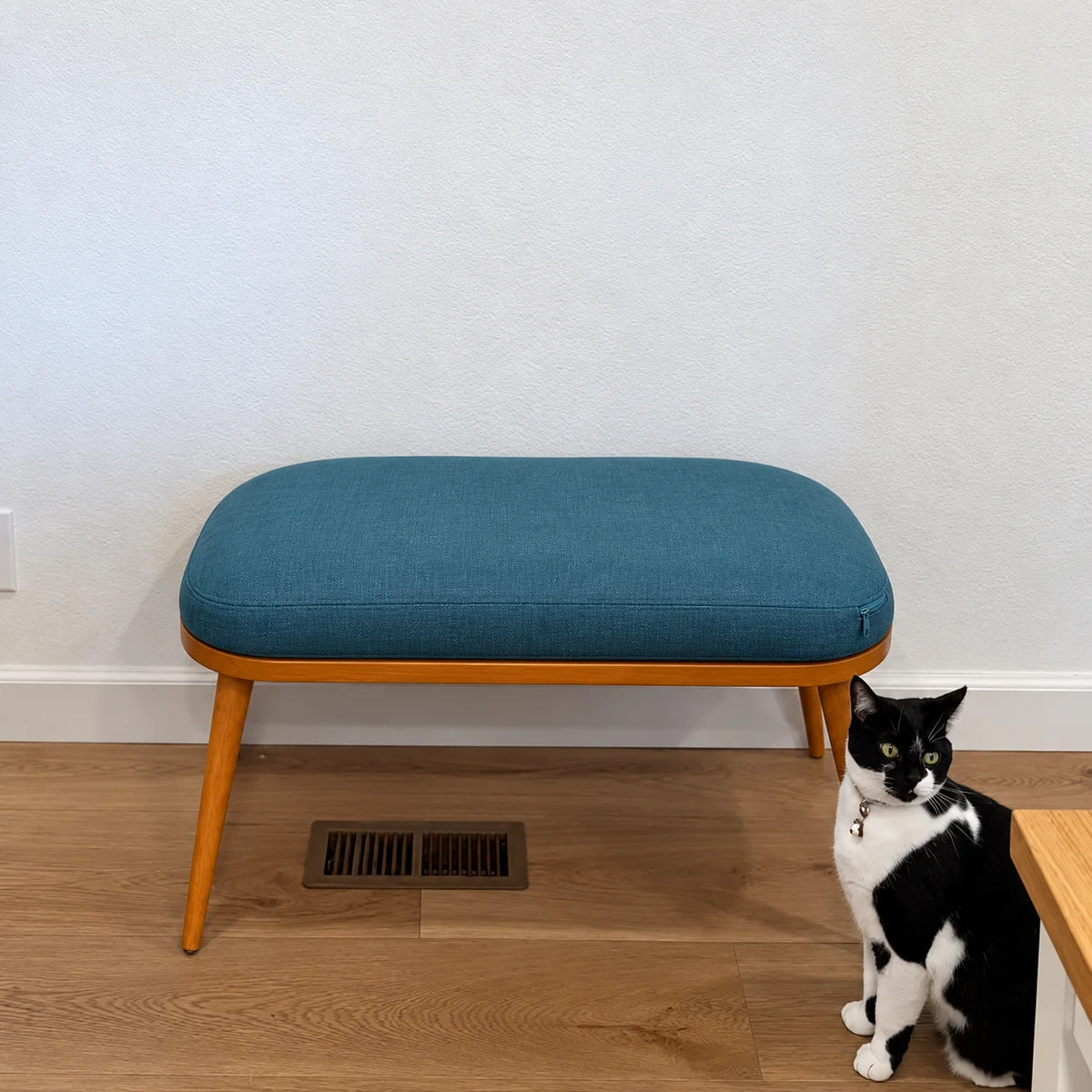 Custom Oval Bench Cushion — Rounded Ends, Any Size & Fabric