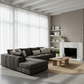 Cozy living room featuring Tibetan floor cushions in earthy tones and intricate patterns.