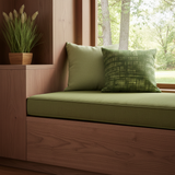 Trapezium Window Bay Cushions in a cozy setting, highlighting their soft texture and elegant design.