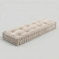 Custom French Mattress Cushion — Ruched Tufted, Any Size & Fabric