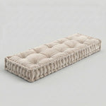 Custom French Mattress Cushion — Ruched Tufted, Any Size & Fabric