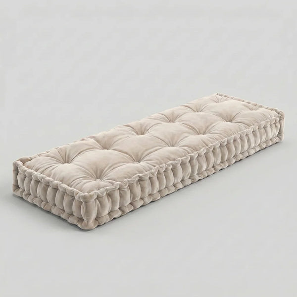 Custom French mattress cushion tufted – ruched bench pad any size and fabric | USCUSHION